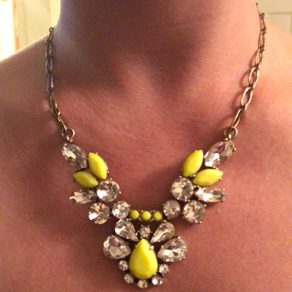 Green J. Crew statement necklace